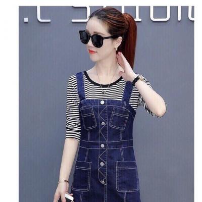 ĐẦM JEAN YẾM FORM A PHỐI VIỀN CHỈ NỔI (KHÔNG KÈM ÁO THUN) - NY810